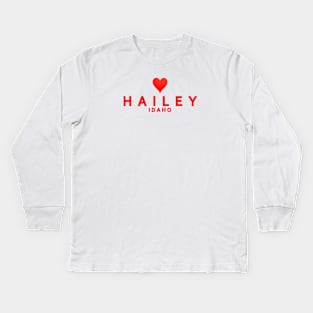 Hailey Idaho Kids Long Sleeve T-Shirt